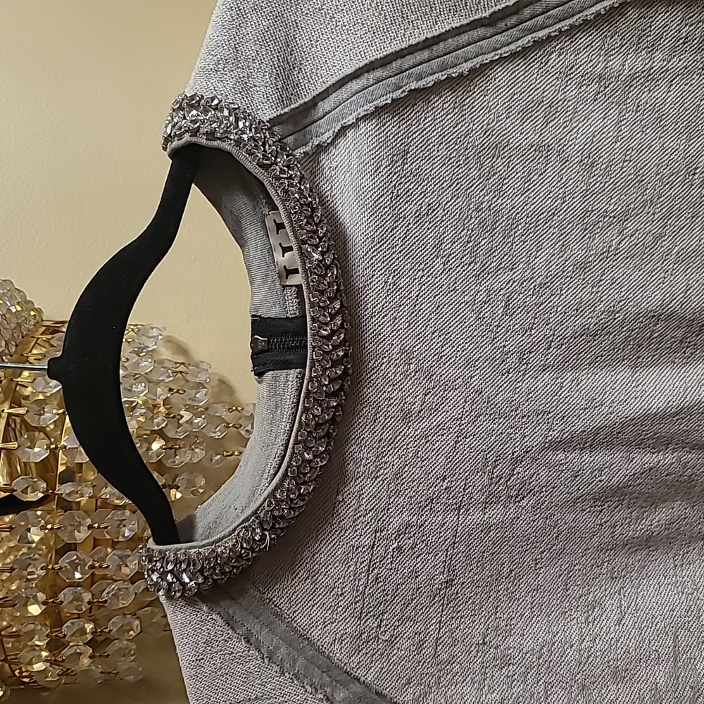 SOLD OUT...HAUTE HIPPIE inside out diamond collar sweatshirt. Worn once.